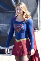 Melissa Benoist on the Set of 