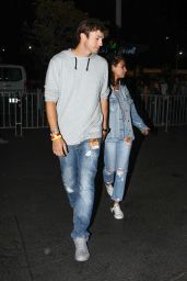 Mila Kunis and Ashton Kutcher Arrives at Jay Z and Beyonce
