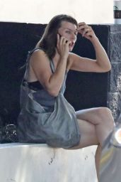Milla Jovovich - Stops by James Perse in West Hollywood 09/11/2018