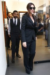 Monica Bellucci in all Black - Arrives at the Dolce & Gabbana Store in Milan 09/23/2018