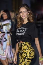 Nabilla Benattia at the Versace Show, Milan Fashion Week 09/21/2018