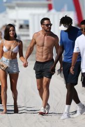 Olivia Culpo in Bikini with Danny Amendola on Miami Beach 09/25/2018
