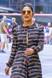 Priyanka Chopra Wearing Longchamp in New York City, NYFW 09/08/2018