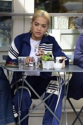 Rita Ora - Lunch With Her Sister Elena in London 09/10/2018