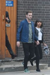 Roxanne Pallett in Casual Outfit - Leaving a Hotel in London 09/03/2018