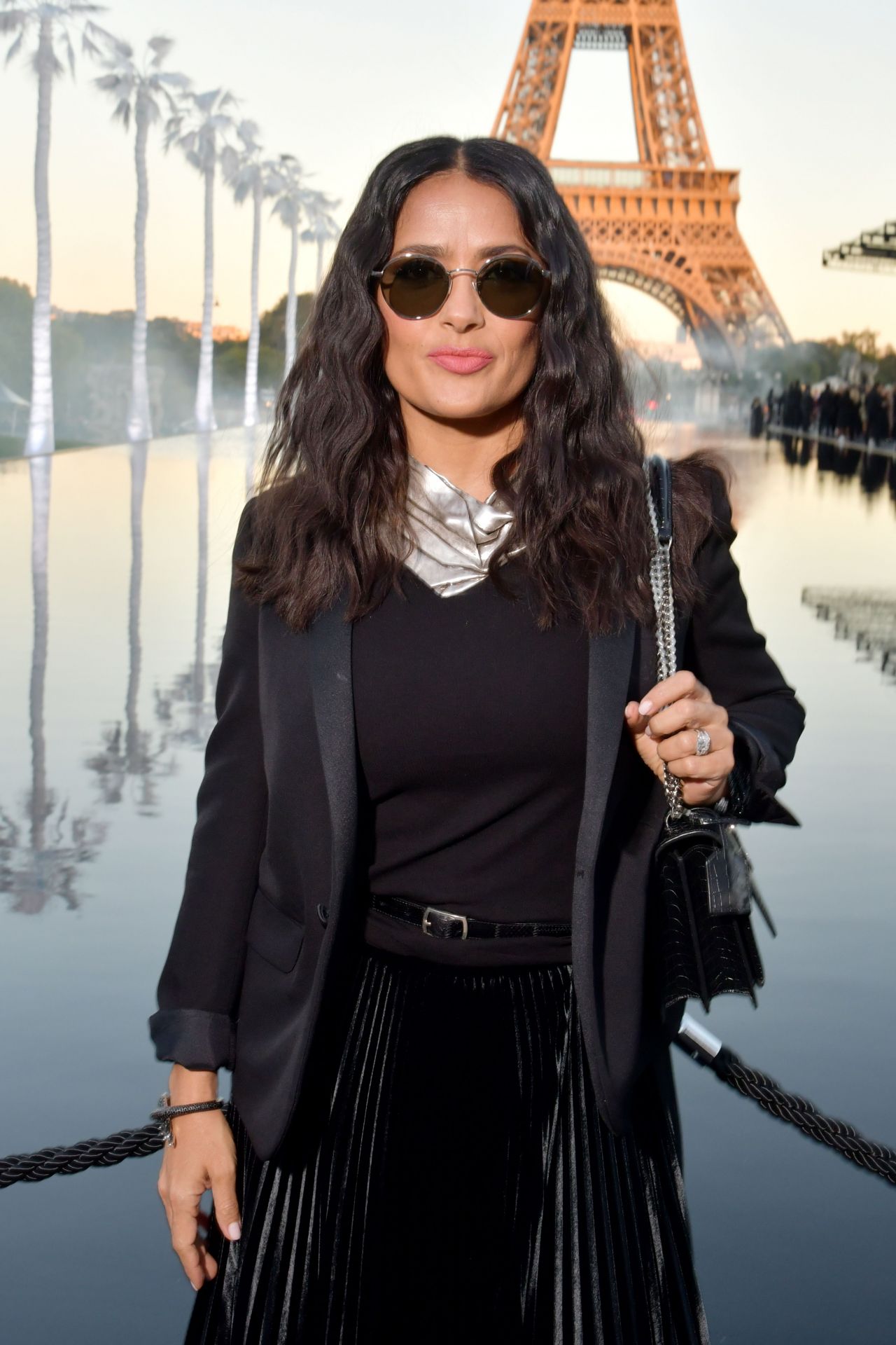 Salma Hayek – Saint Laurent Show, Paris Fashion Week 09/25/2018