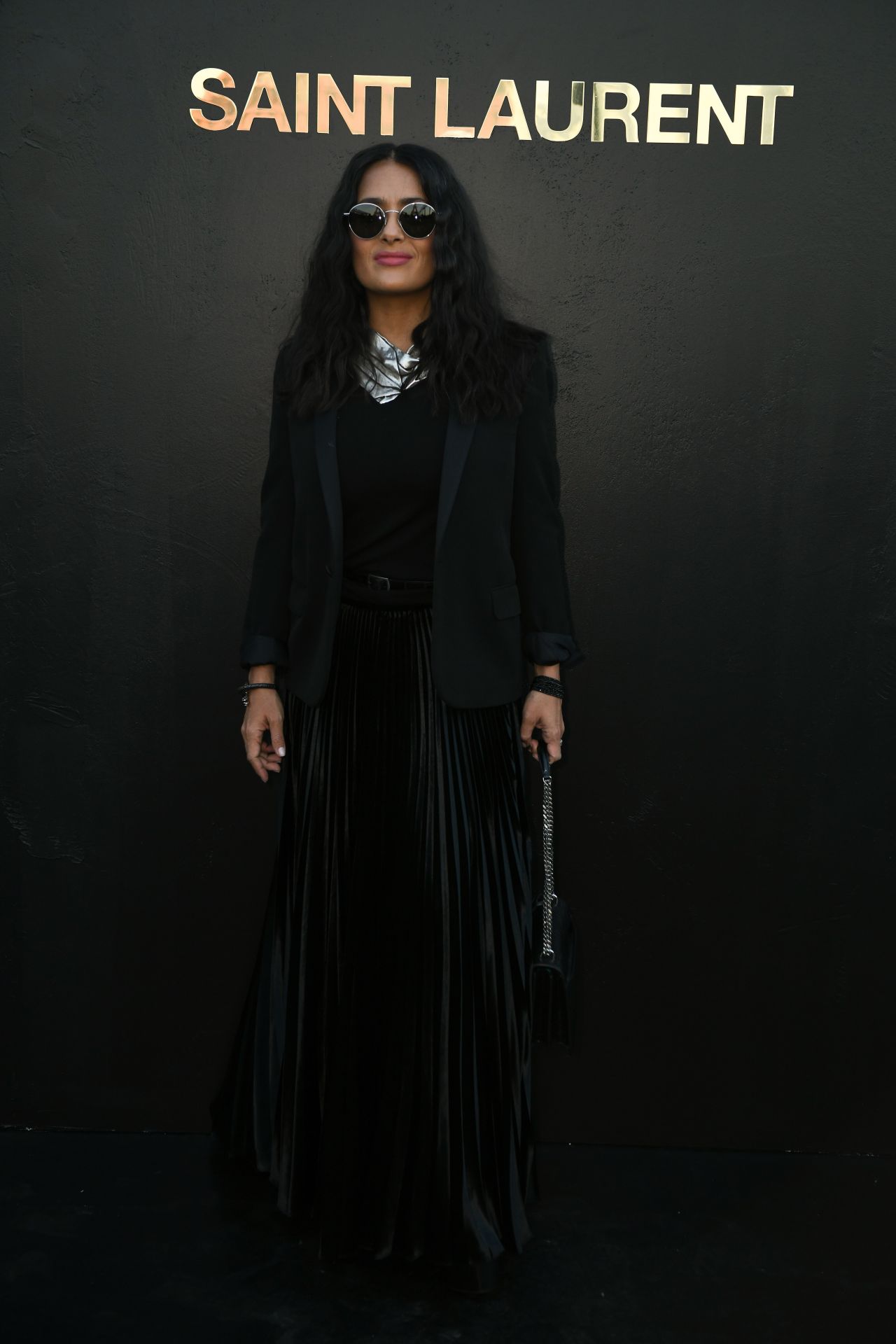 Salma Hayek – Saint Laurent Show, Paris Fashion Week 09/25/2018