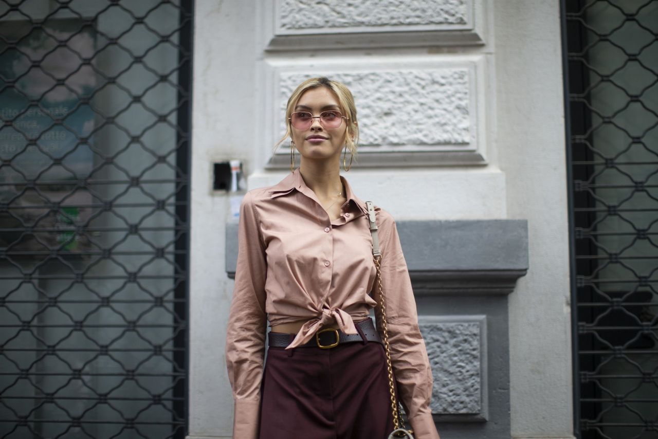 Sarah Ellen - Street Style for the Salvatore Ferragamo Fashion Show in