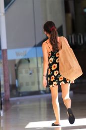 Sarah Hyland in Summer Mini Dress in Studio City 09/14/2018