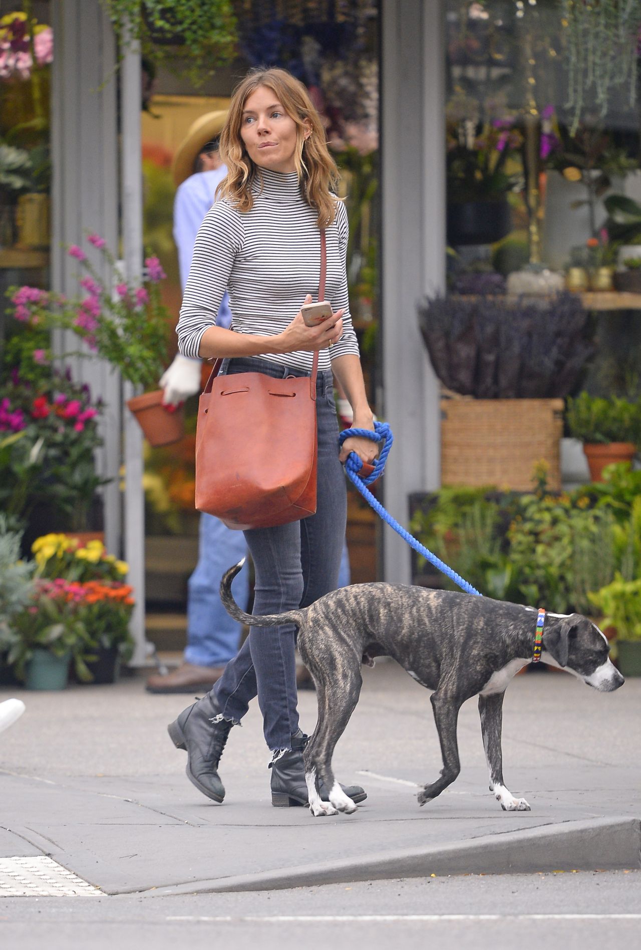 Sienna Miller Walks Her Dog in NYC 09/21/2018 • CelebMafia