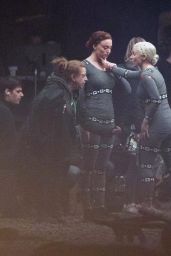 Sophie Turner and Jessica Chastain - Film Reshoots for X-Men in Montreal 09/10/2018
