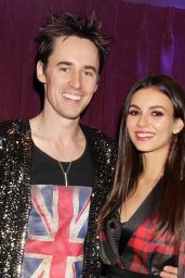 Victoria Justice and Reeve Carney - Pose Backstage at The Green Room 42 in NYC