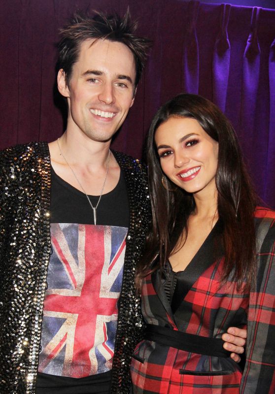 Victoria Justice and Reeve Carney - Pose Backstage at The Green Room 42 in NYC