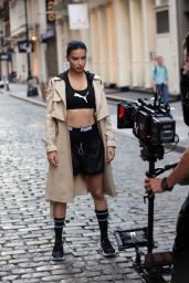 Adriana Lima - Films Maybeline Commercial in SoHo, NYC 10/10/2018