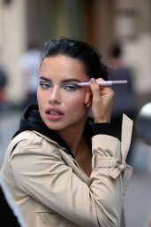 Adriana Lima - Films Maybeline Commercial in SoHo, NYC 10/10/2018