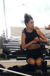 Alessandra Ambrosio Working Out at a Gym in Santa Monica 10/06/2018