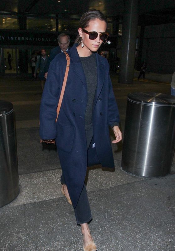 Alicia Vikander at LAX Airport in Los Angeles 10/19/2018
