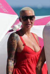 Amber Rose on the Beach in Miami 10/29/2018