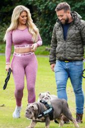 Bianca Gascoigne - Out Walking Her Dog in Park in Kent 10/09/2018