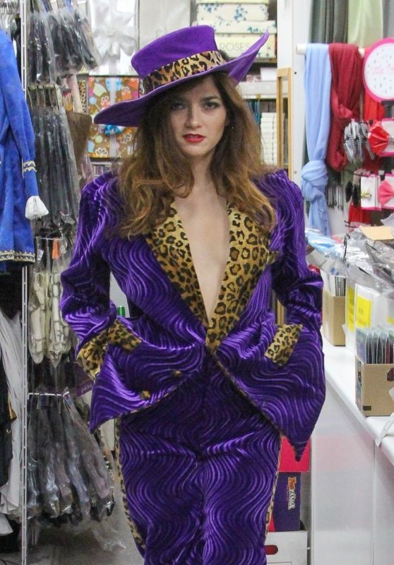 Blanca Blanco in a Colorful Ensemble in Los Angeles 10/25/2018