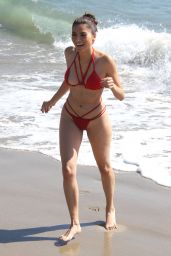 Blanca Blanco in a Red Bikini - Beach in Malibu 10/17/2018