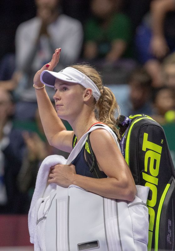 Caroline Wozniacki – 2018 BNP PARIBAS WTA Finals in Singapore 10/25/2018