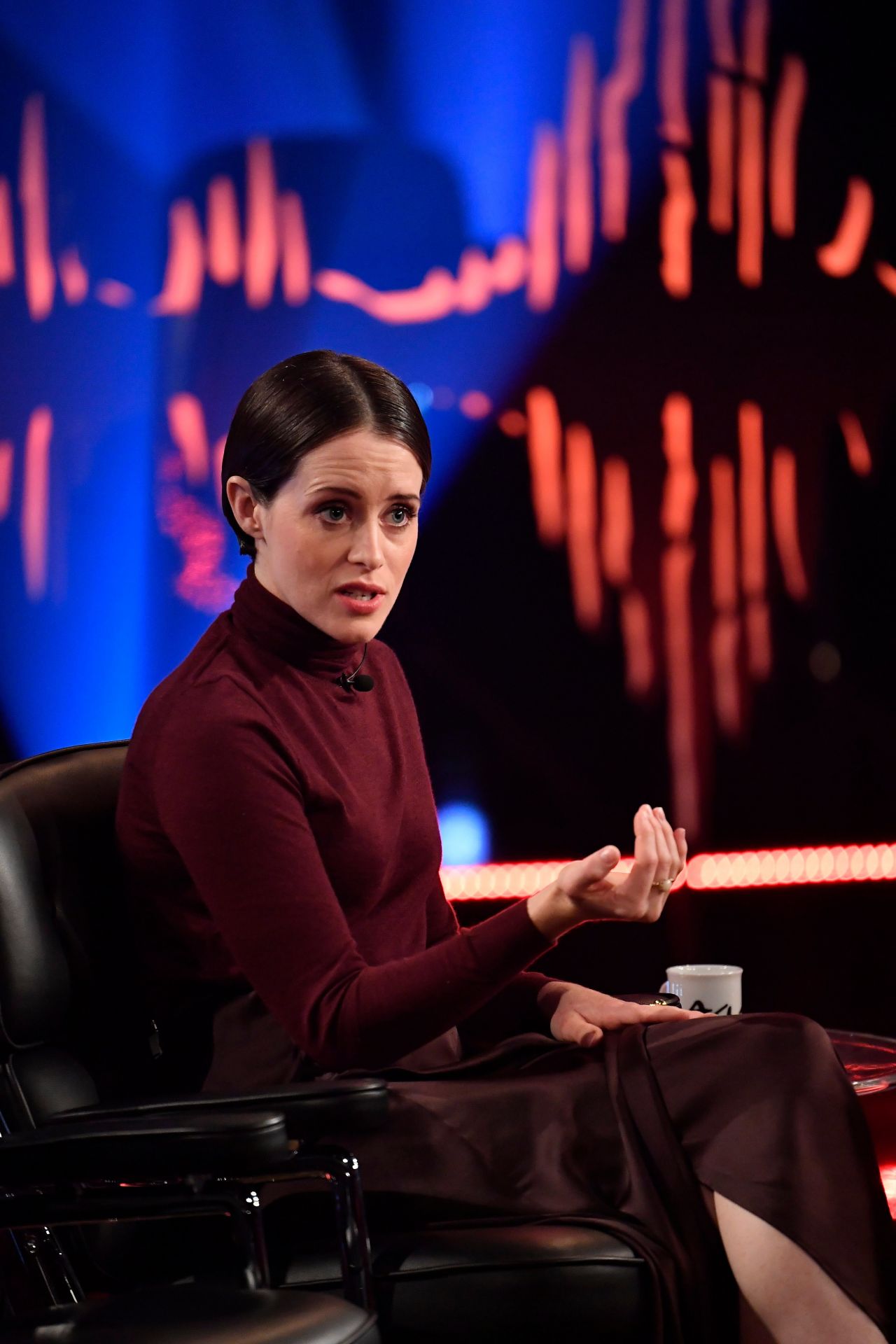 Claire Foy - "Skavlan" TV Show, Stockholm 10/17/2018 • CelebMafia