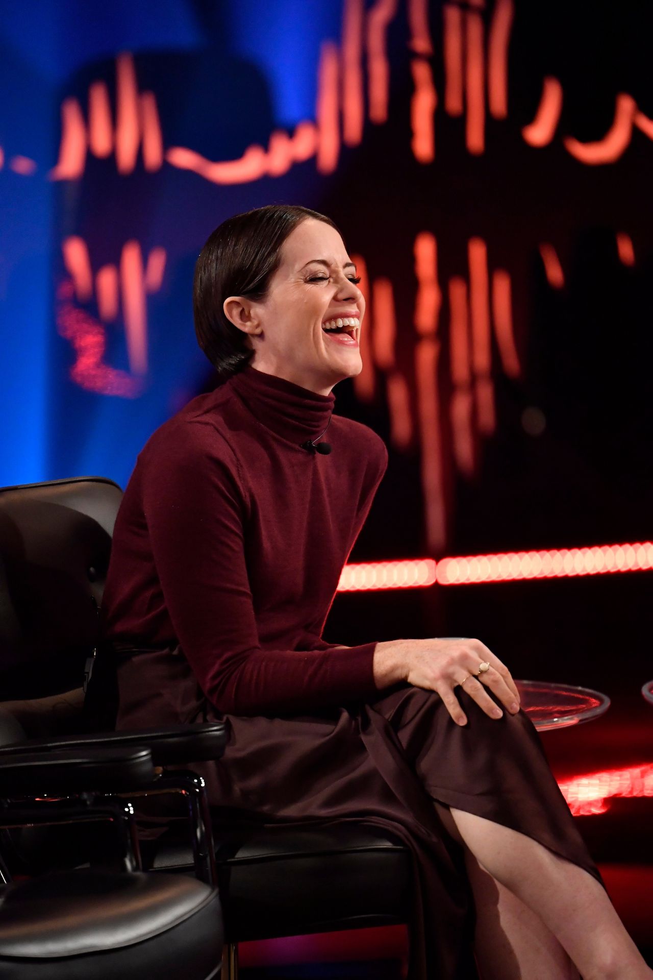 Claire Foy - "Skavlan" TV Show, Stockholm 10/17/2018 • CelebMafia