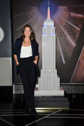 Emily DiDonato at the Lighting of the Empire State Building in NYC 10/04/2018