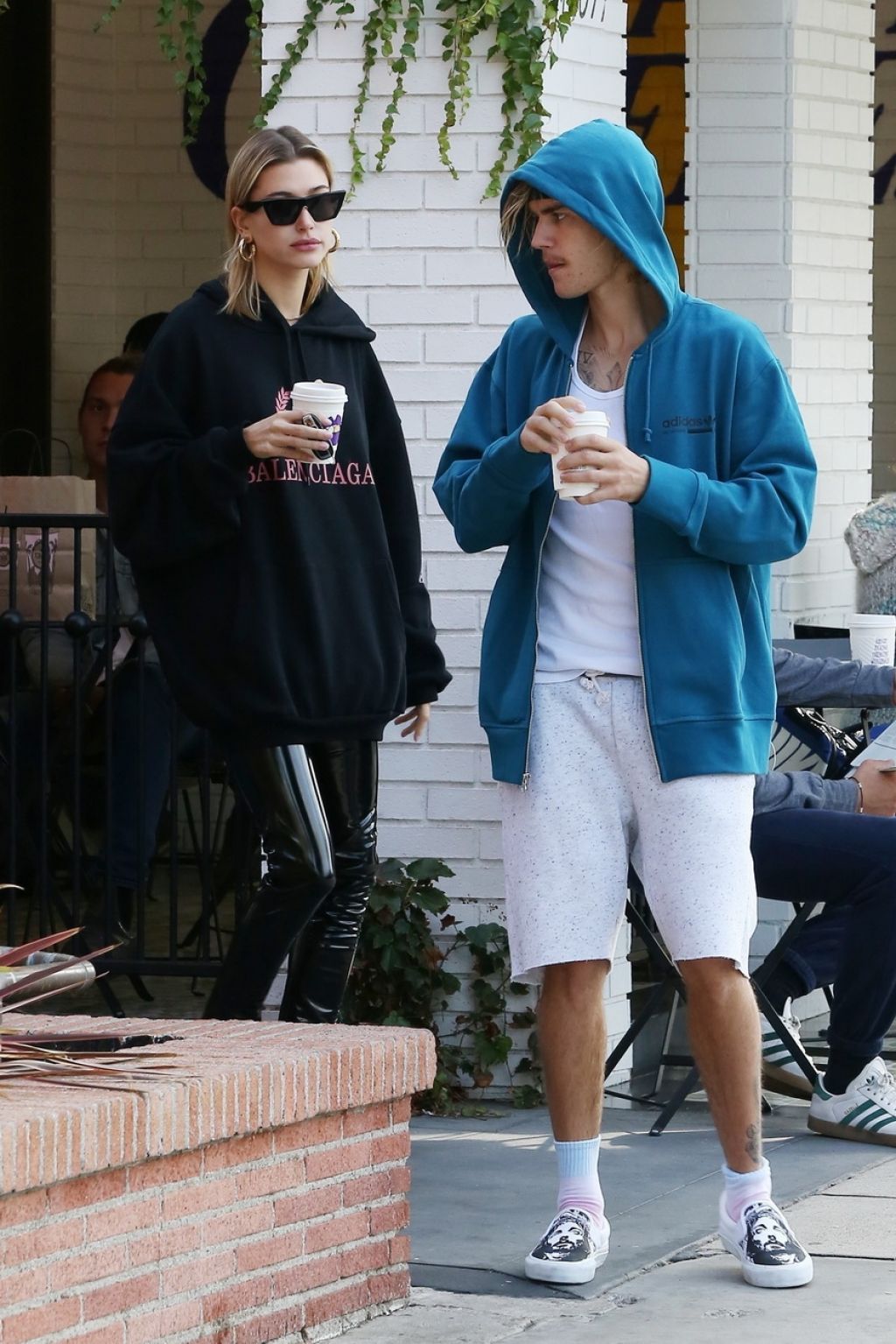 Hailey Baldwin and Justin Bieber - Outside Alfred's Coffee Shop in LA ...