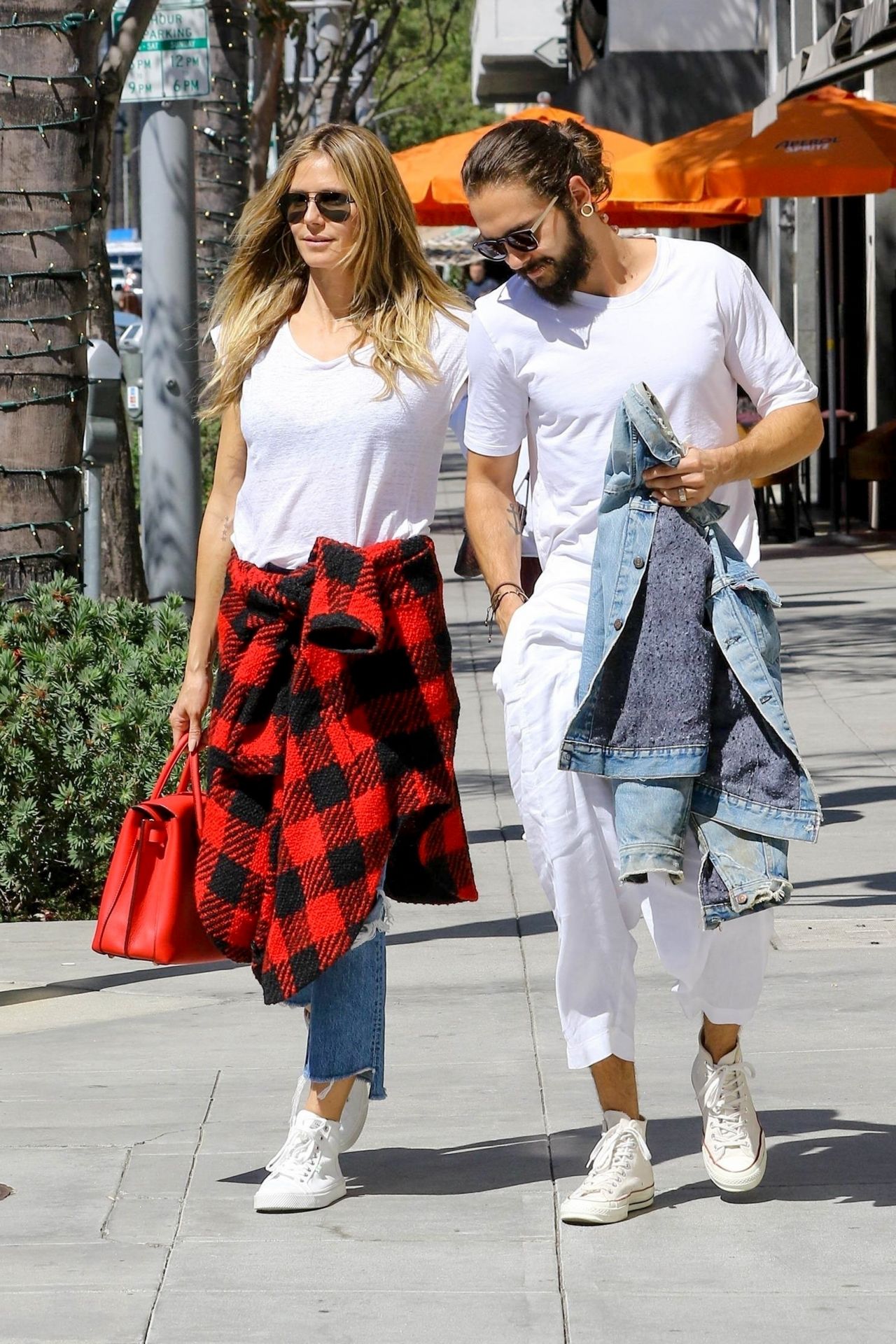Heidi Klum and Tom Kaulitz at Il Pastaio in Beverly Hills 10/01/2018 ...