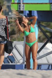 Jessie James Decker in a Bright Green Bikini