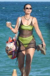 Julieanna Goddard in a Bright Yellow Bikini - Miami Beach 10/21/2018