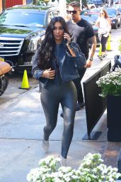 Kim Kardashian in Spandex in Tribeca, NYC 09/30/2018