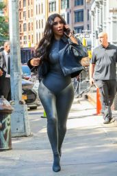 Kim Kardashian in Spandex in Tribeca, NYC 09/30/2018