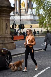 Kimberley Garner - Driving Her Ferrari in Kensington 10/24/2018