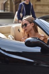 Kimberley Garner - Driving Her Ferrari in Kensington 10/24/2018
