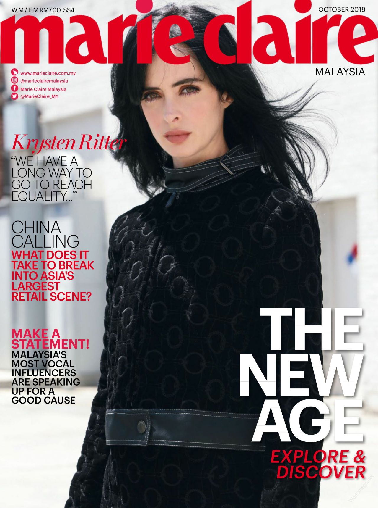 Krysten Ritter - Marie Claire Malaysia October 2018 • CelebMafia