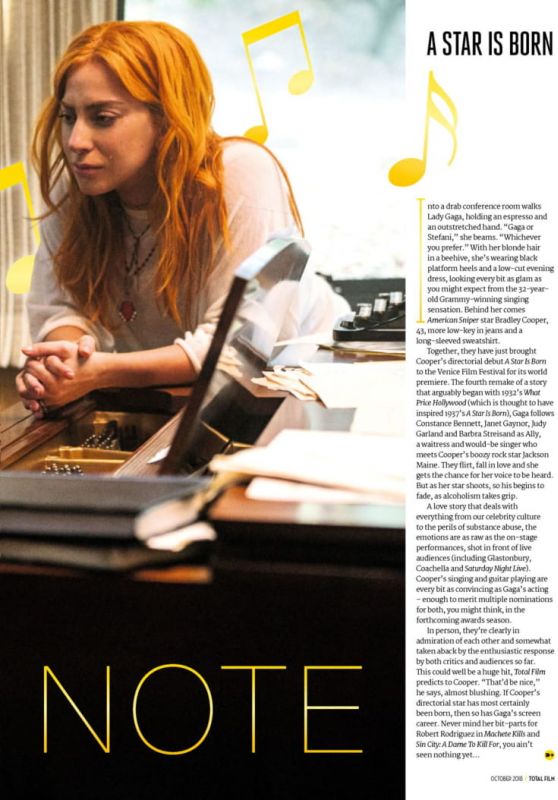 Lady Gaga and Bradley Cooper - "A star is born" - Total Film, October 2018