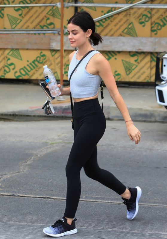 Lucy Hale in Tights - Keeps Fit With a Boxing Class in LA 10/03/2018