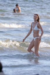 Maya Stepper in a White Bikini on Vacation in Mexico 10/14/2018