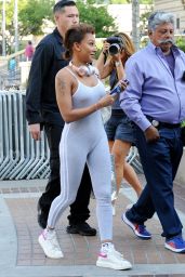Melanie Brown in a One Piece Spandex Body Suit in Pasadena 10/05/2018