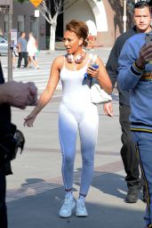 Melanie Brown in a One Piece Spandex Body Suit in Pasadena 10/05/2018