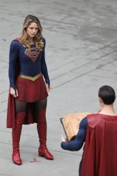 Melissa Benoist on the Set of Supergirl in Vancouver 10/30/2018