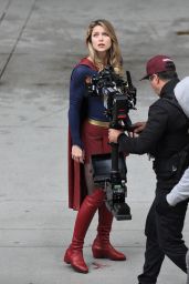 Melissa Benoist on the Set of Supergirl in Vancouver 10/30/2018
