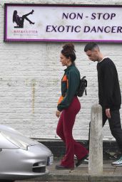 Michelle Keegan - Filming TV Show "Brassic" in Manchester 10/04/2018