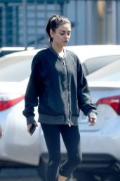 Mila Kunis in Leggings Out in Los Angeles 10/02/2018