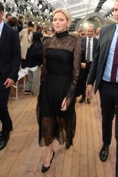 Princess Charlene of Monaco - Akris Show at the Paris Fashion Week 09/30/2018