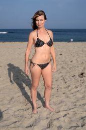 Rena Riffel in Polka Dot Bikini at Malibu Beach 10/14/2018