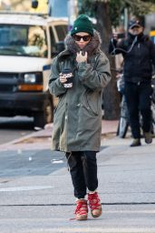 Sienna Miller - Chilly Morning in NYC 10/25/2018